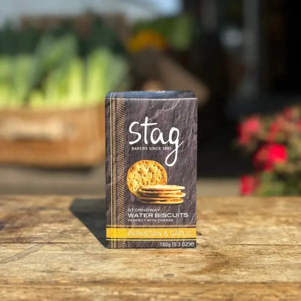 Stag Water Biscuits Parmesan & Garlic 150g