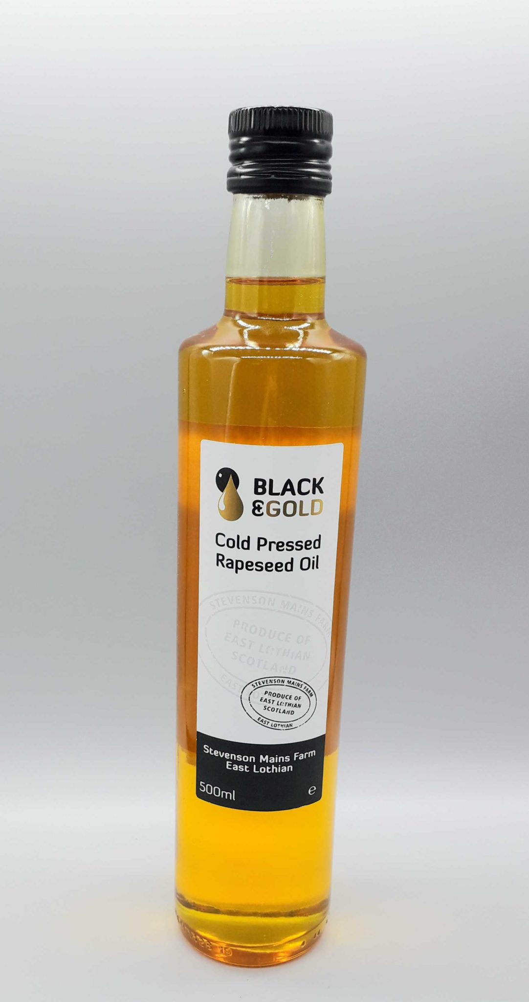 Black & Gold Cold Pressed Rapeseed Oil 500ml Craigie’s Farm, Deli