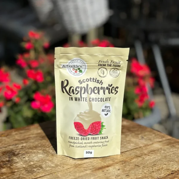 Arbuckles Freeze Dried Raspberries in White Chocolate 50g