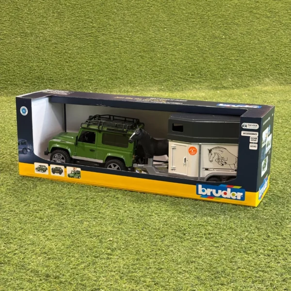 Bruder Land Rover Defender with Horse Box
